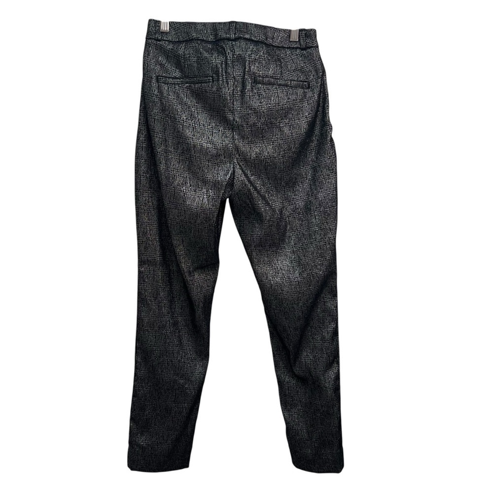 Banana Republic Curvy Sloan Hi-rise Silver Metallic Black Pants women’s size 2 - Picture 4 of 7